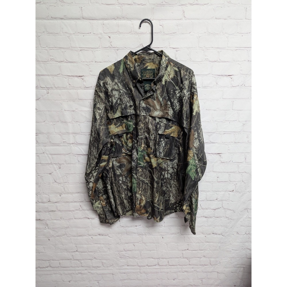 Mad Dog Gear Camouflage Long Sleeve Vented Lightweight Men's XL Button Down NWOT